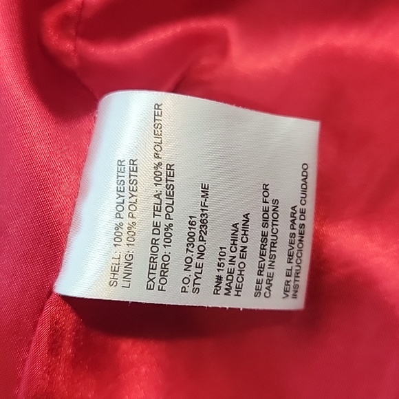 Pink Envelope Red Double-Breasted Coat Womens Size M - Picture 10 of 12